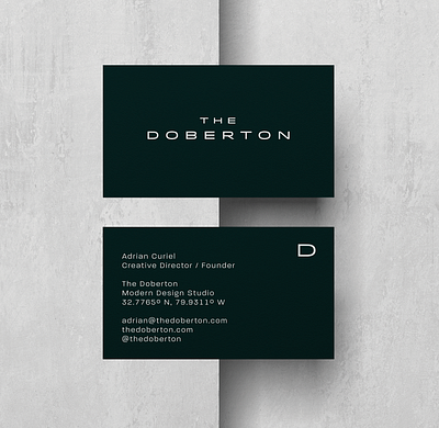 The Doberton Business Card agency app branding design logo sports app typography