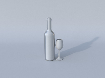 Daily C4D 004 - Wine & Glass 3d c4d