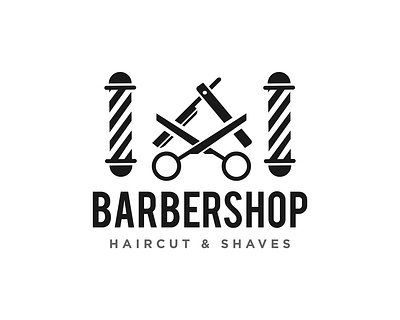 potoongan rambut 05 badge barber barbershop beard classic gentleman hair hair style haircut hairdressing hairstyle hipster icon logo male mustache razor salon saloon scissors