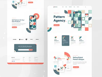 Pattern Agency Landing page 2020 trend agency branding agency website brand design concept creative landing page landing page design landingpage minimal pattern pattern design redesign ui ui design uidesign uiux webdesign website website concept