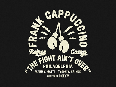 Frank Cappuccino badge design boxing branding design graphic design illustration lettering lockup rocky typography