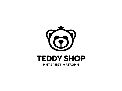 "TEDDY SHOP" Logotype bear brand branding design drawing emblem graphic icon identity illustration logo logotype mark shop sign teddy typogaphy