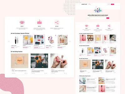 Cosmeclub - Cosmetic Review Landingpage card design cosmetic landingpage product review ui ux web web design webdesign