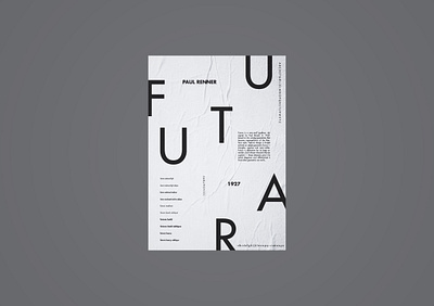 Futura Type Specimen black composition design font futura illustrator minimal poster sans serif specimen type typeface typographic typography vector white