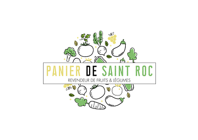 LOGO - version 2 Panier de saint roc branding design food fruit graphic design graphique design healty food identidade visual identity branding illustrator logo vector vegetable