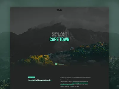Explore Cape Town blog explore hero journey photography travel traveling typography visual website