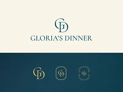 GLORIA'S DINNER design gloria icon idea identity logo party