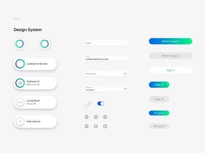 Secret Project Design System app beta blue clean design design system digital ios minimal product design simple styleguide system design ui ui kit web