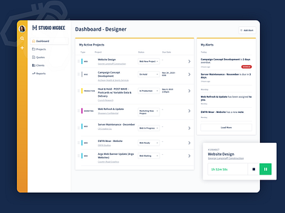 Project & Client Management Platform | Designer Dashboard agency dashboard blue clean crm crm portal dashboard design gradient orange platform portal product product design productivity project managment ui ux web web app website