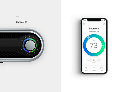 Secret Project Prototype air conditioner animation app clean control digital interaction interaction design ios iphone minimal product design prototype remote simple ui