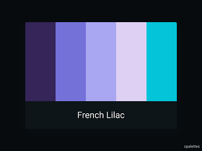 French Lilac branding color palette color palettes colors cpalettes design illustration logo palettes typography vector web