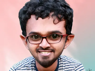 Cartoon effect digital portrait cartoon digital art