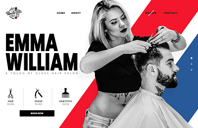 Barber Shop Web Banner app design typography web website