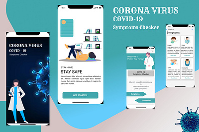 Covid-19 app corona virus covid 19 design illustration ui