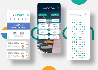 Pan Am Re-brand and App app branding design logo ui
