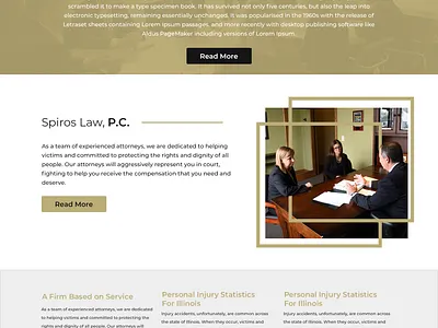 Spiros Law, P.C. design ui web website