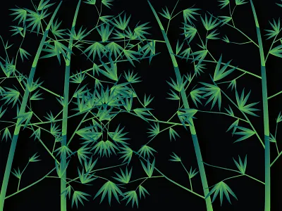 bamboo II bamboo design gradient design gradients graphic greenery illustration illustrator stay safe stayhome