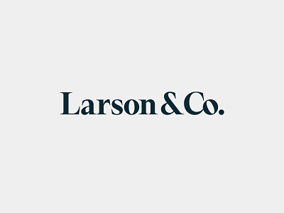 Larson & Co. Logotype brand design brand identity branding customlogo customtype logotype typogaphy