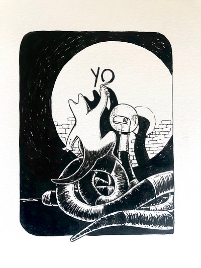 Yo - Bande de Sauvages graphic illustration ink monsters tag design