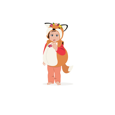 Baby Zoe baby fox illustration vector