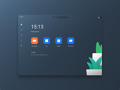 Zoom - Mac App Concept app chat concept design designer figma mac macos meet meeting platform redesign streaming ui video zoom