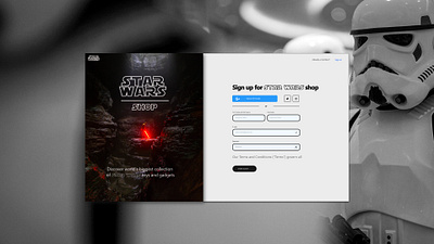 Star Wars Shop branding design web