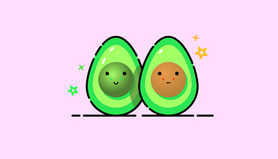 Avocado avocado character character design cut emoji food fruit health healthy food icons illustration smile