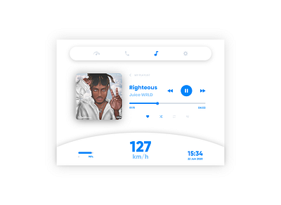 DAY 034 - CAR INTERFACE animation app branding design flat interface minimal ui ux vector