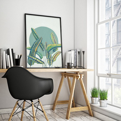 Leaves on circle illustration picture