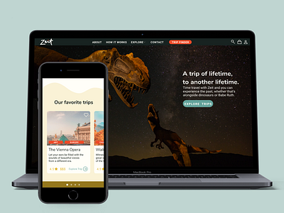 Zeit Homepage branding concepts design time travel tourism travel travel app trips zeit