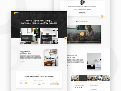 Real estate black design ui web website yellow