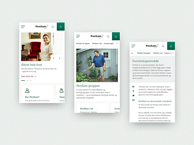 PenSam Exploration - Mobile Screens content exploration hero heroes mobile mobile navigation navigation page layout page types responsive website