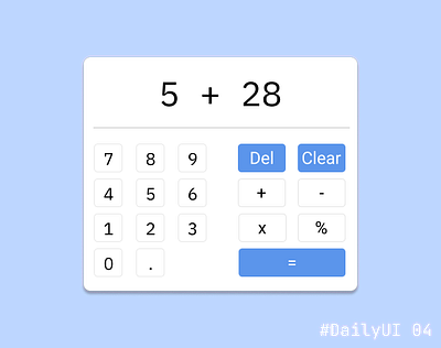DailyUI #004 Calculator