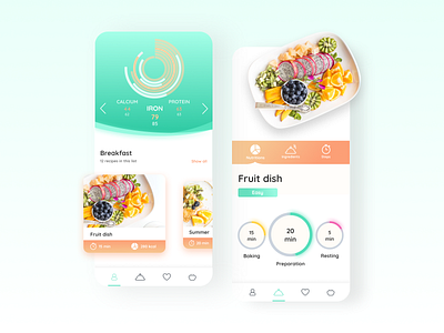 App Design - Veggierator App, a nutritionist in your pocket app appdesign clean design food ios mobile ui user experience user interface ux