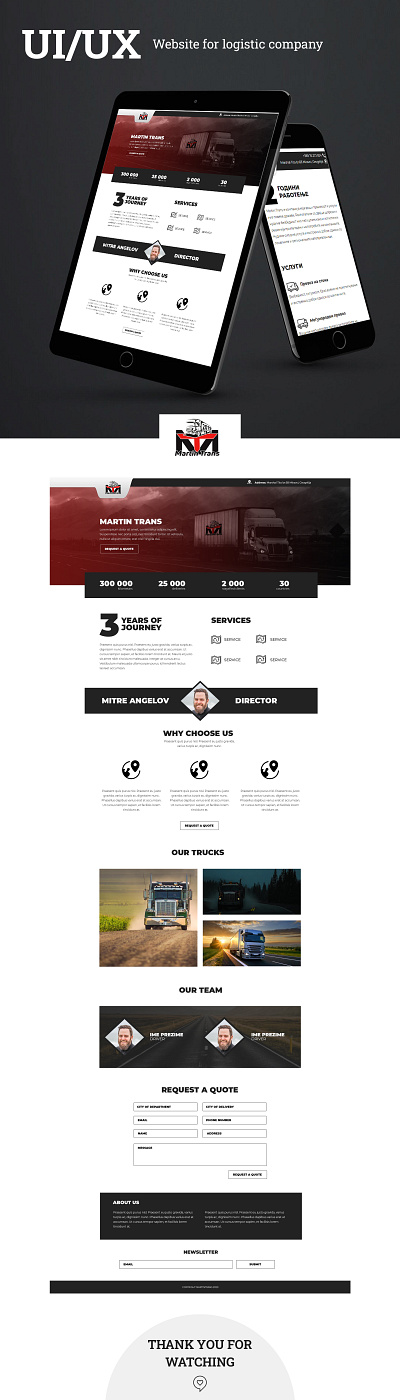 Logistic Company website - UI and U adobe photoshop branding corporate logistic web corporate website creative idea logistic company logistic web logistic website pixel perfect research truck logistic ui ux website design wireframe