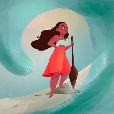 Moana fanart character design digitalart disney fanart girl illustration moana