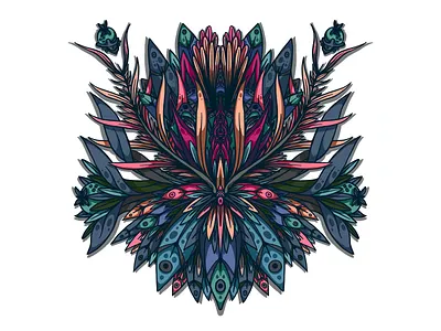 Mother Nature digital ether flower illustration ipad pro mother nature nature plant procreate vibrant colors