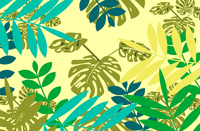 Tropical Leaves Background concept design illustration