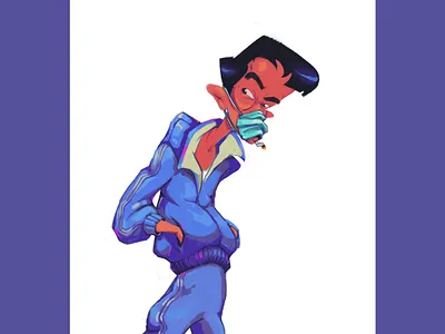 quarantine guy cartoon character characterdesign illustration mask portrait quarantine