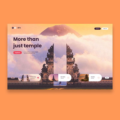 Bali Temple Exploration's Web Design ui ui design ux ux design webdesign website website design