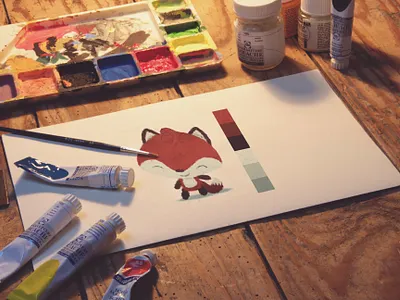 The Little Fox animal character children childrens book fox illustration kawaii