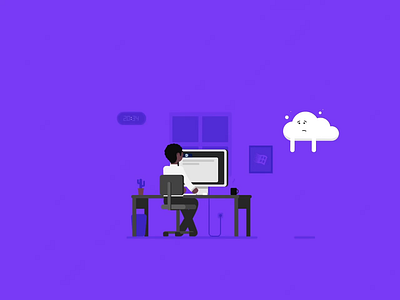 Animation for Microsoft 2d animation aftereffects animation character animation character design illustration