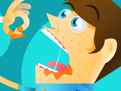 Just a bite bite blue cartoon chips design eat fat fun graphics hunger inspiration one photoshop