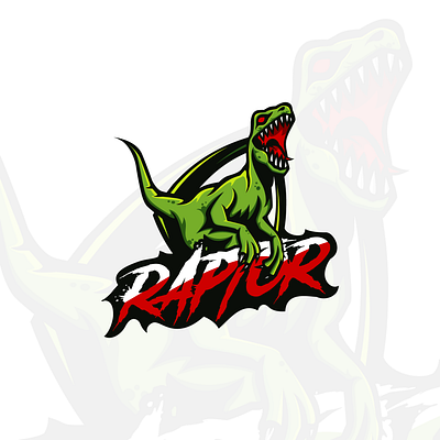 Raptor Green art branding design dinosaurs esport logo green grunge font illustration illustrator logo mascot vector