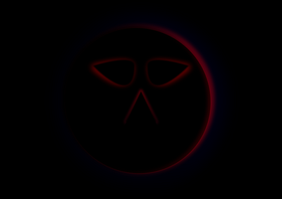 Friendly Alien face - Glow affinitydesigner glow illustration neon penguin planet rave space