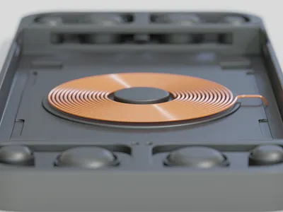 Wireless charger 3d blender blender3d c4d cgi clean concept cycles illustration render