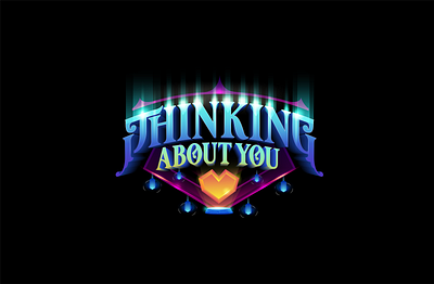 Thingking About You design fansytype illustration lettering typography vector