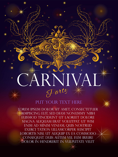 carnival mask vector illustration design festival illustration invitation logo vector