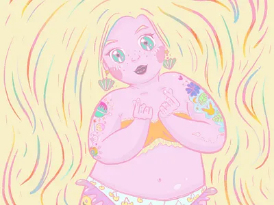 Magical Girl art contemporary illustration cute digital drawing illustration magical girl pastel woman