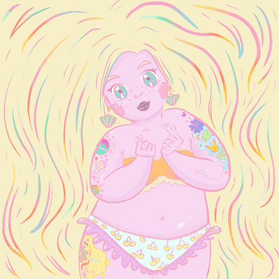 Magical Girl art contemporary illustration cute digital drawing illustration magical girl pastel woman